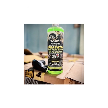 Chai Xịt Lau Bóng Lốp Xe, Dưỡng Lốp Xe Sprayking  500ml