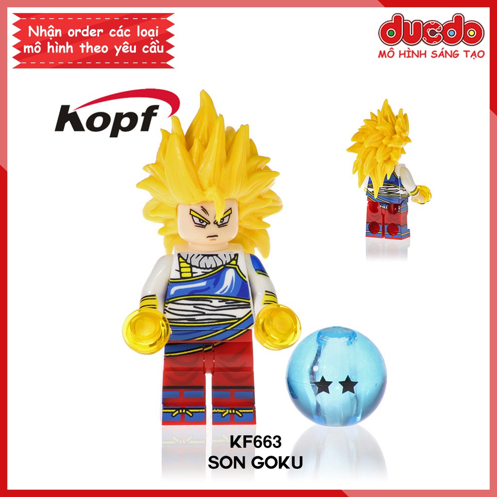 Minifigures các nhân vật 7 viên ngọc rồng mới nhất - Đồ chơi Lắp ghép Mini Dragon Ball Goku KF6057 Mô hình