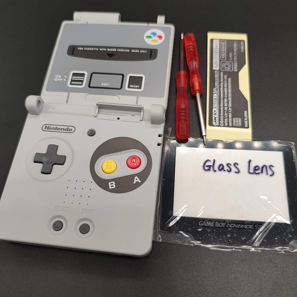 Toàn Bộ Bộ Vỏ Bọc + Kính Bảo Vệ Cho Máy Chơi Game Nintendo Gameboy Advance SP GBA SP