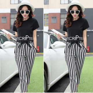 Bộ đồ thể thao nữ phối sọc TT01