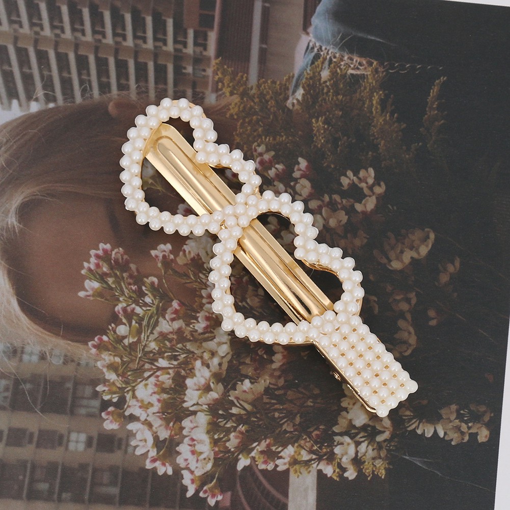 Kẹp tóc ngọc trai thanh lịch cho nữ
