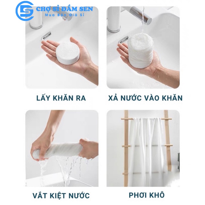 Khăn tắm Nén Du Lịch cotton 140*70 dùng 1 lần Khăn Đa Năng Tự Nhiên Thấm Nước Tốt  G388-KhanTamNen-Trang