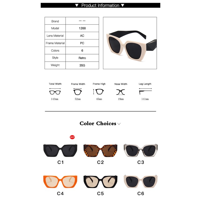 Kính Mát Gọng Đính Kim Cương Màu Tương Phản Thời Trang Cho Nữ