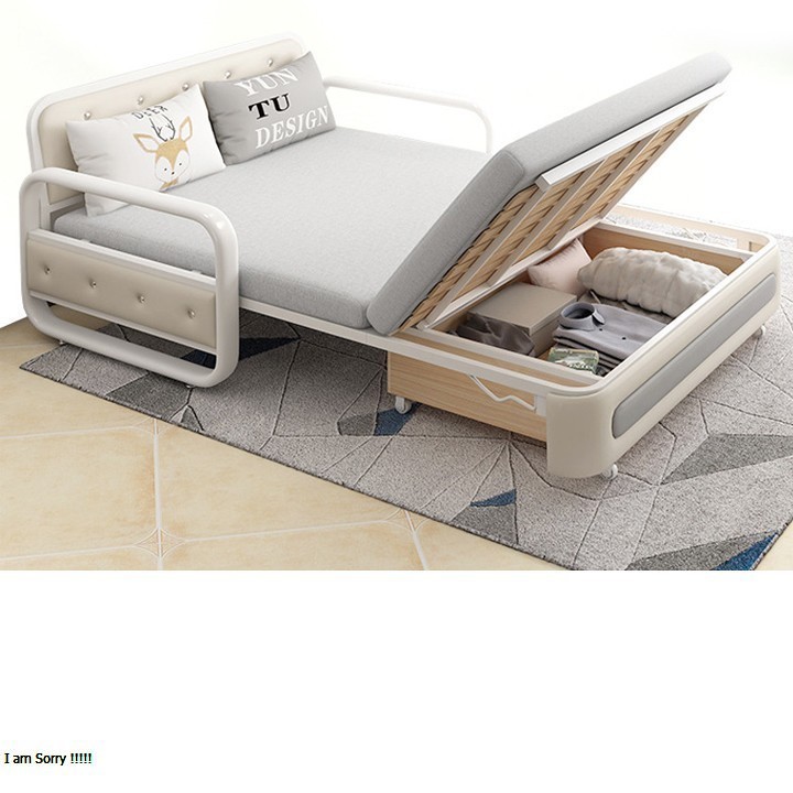Giường Sofa, ghế sofa Gấp Gọn Thành Ghế Đa Năng_Bản Nâng Cấp_Có ngăn chứa đồ 1m5 *1m93 (Tặng kèm 2 gối trị giá 300k ) | BigBuy360 - bigbuy360.vn