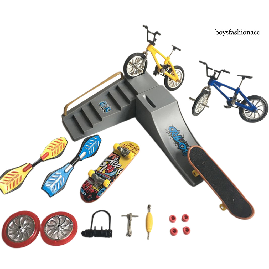 BF-JD Kids Mini Fingerboard Bicycle Scooter Skateboard Vitality Board Finger Toy Set