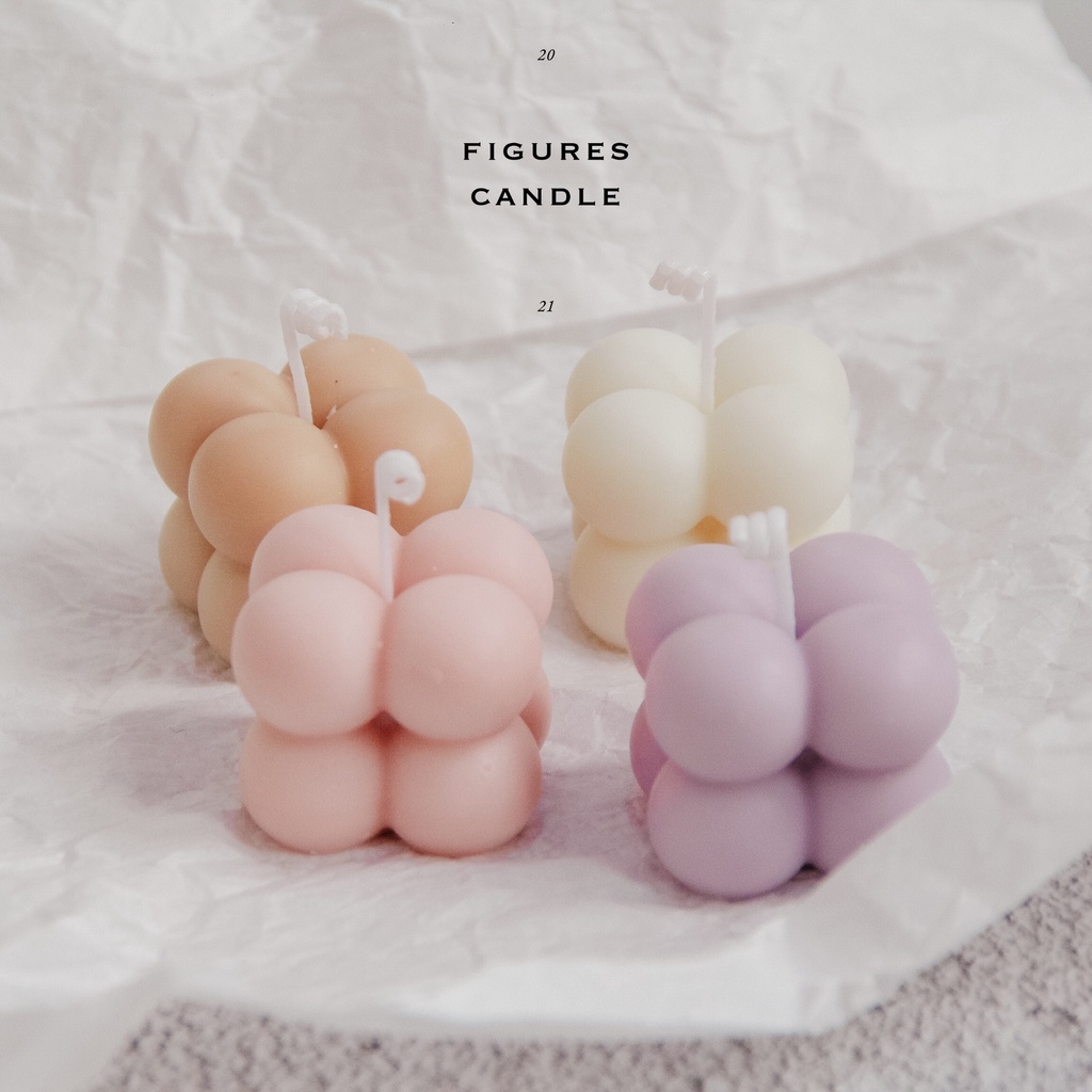 (Size nhỏ) Nến thơm Boba Cube trang trí nội thất/phụ kiện chụp ảnh Hàn Quốc/Âu Mỹ - Figures Candle