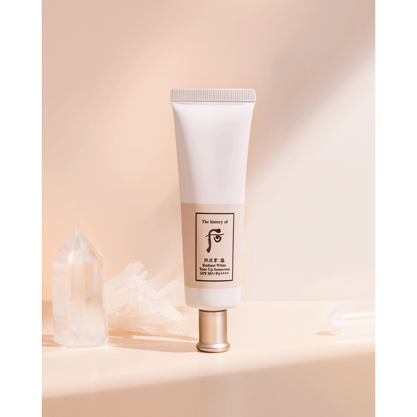 Gói kem chống nắng dưỡng trắng whoo Radiant White Tone Up Sunscreen SPF50+/ PA++++ 1ml_𝐄𝐁𝐈𝐒𝐔 𝐂𝐎𝐒𝐌𝐄𝐓𝐈𝐂𝐒
