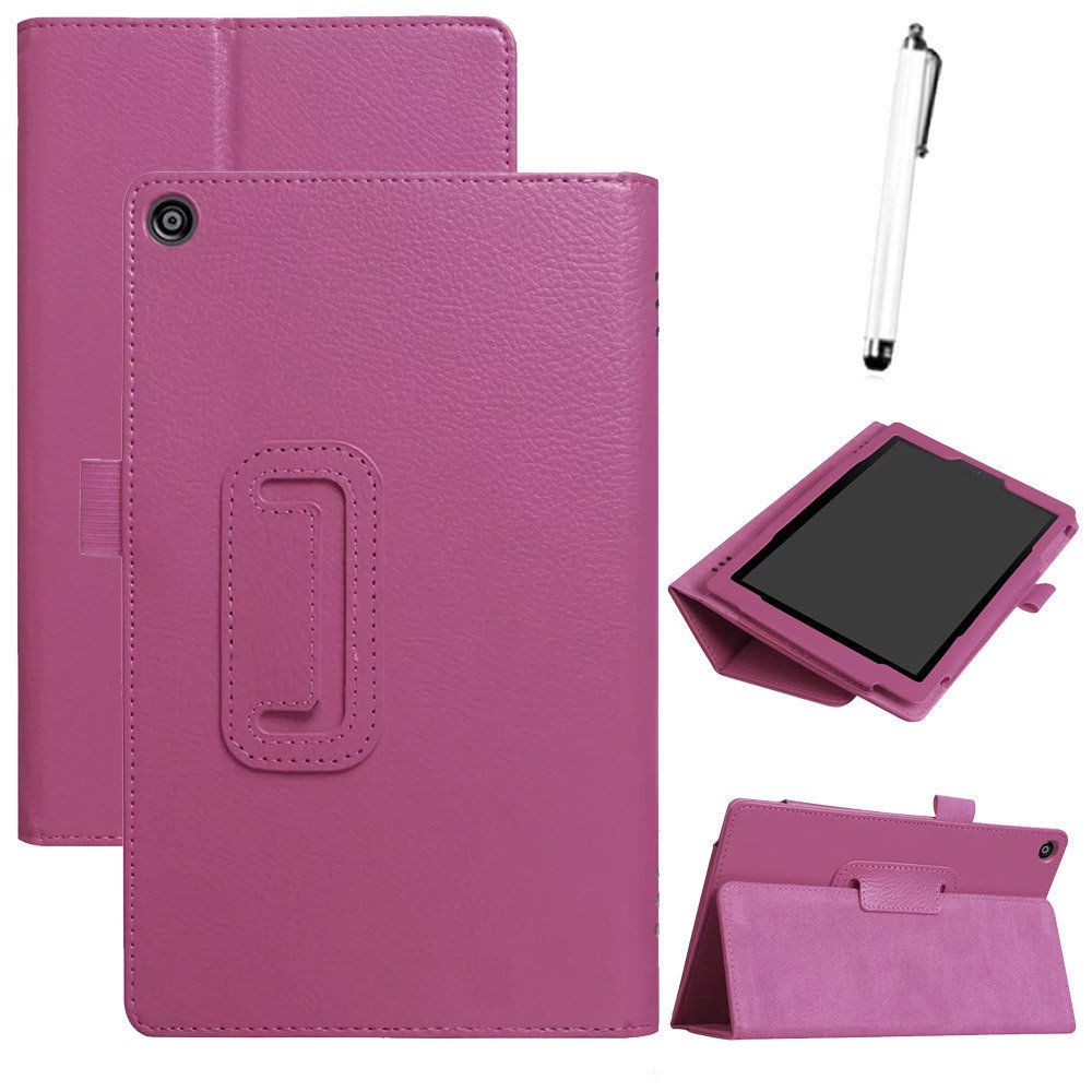 Bao da PU màu trơn có giá đứng cho Amazon Kindle Fire HD 8 2018 8th | BigBuy360 - bigbuy360.vn