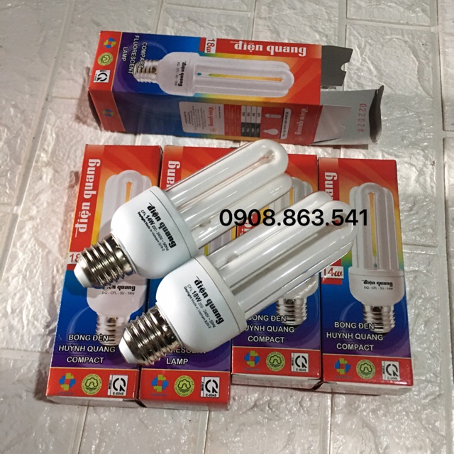 Bóng đèn Huỳnh Quang 3U 14W,3U 18W Điện Quang