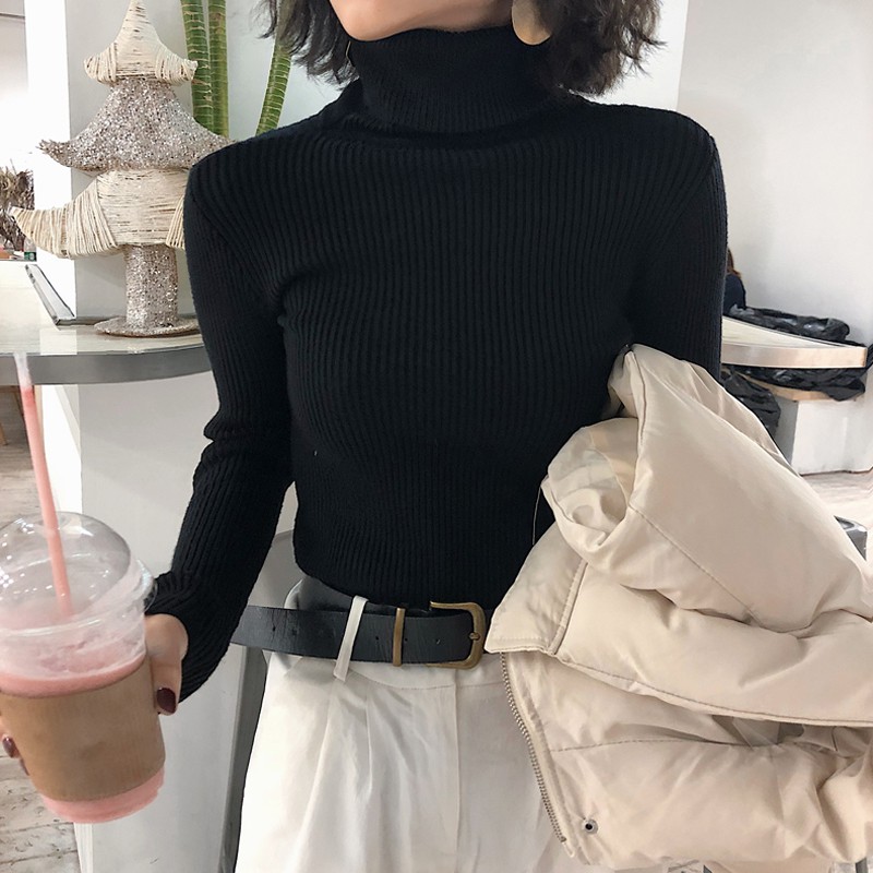 bỏ (HÀNG ORDER) Áo len nữ cổ lọ dáng body phong cách ulzzang Hàn Quốc