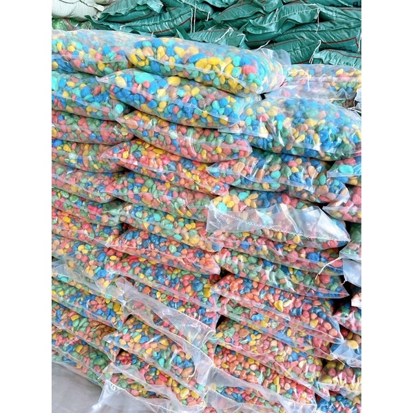 1kg sỏi  đá mầu bỏ gốc cây trang trí cây bon sai, bể cá sân vườn