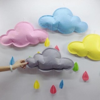 Children decoration toy clouds water drop baby room bed hanging toys gifts