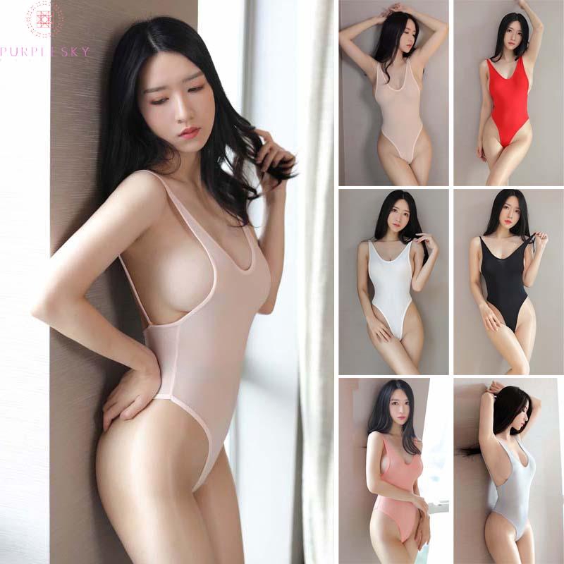 Women's Ladies One piece Beach Summer Sleeveless Swimsuit Playsuit Rompers Leotard Club Wear Women's Ladies High Cut