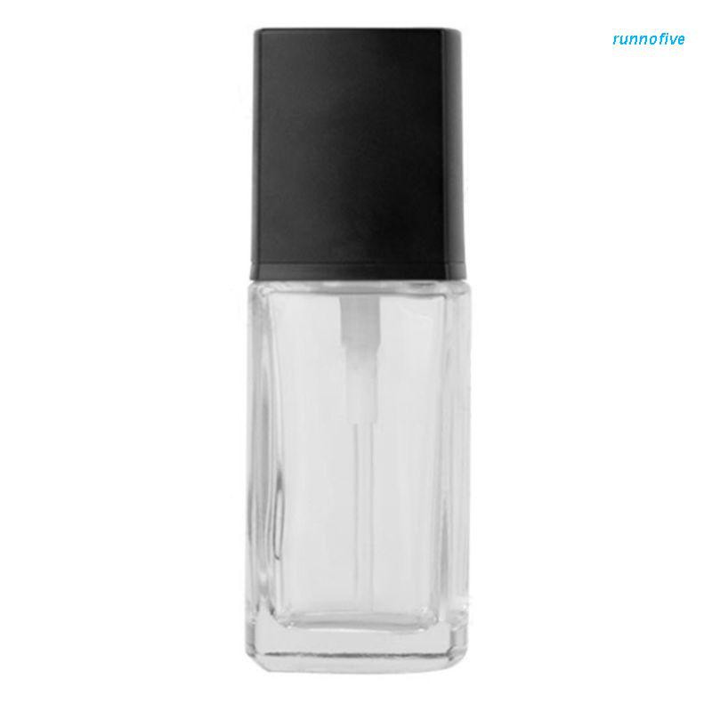 (Hàng Mới Về) Lọ Rỗng 30ml Đựng Kem Nền / Kem Dưỡng Thể Bằng Thủy Tinh Dạng Nhấn Tiện Dụng