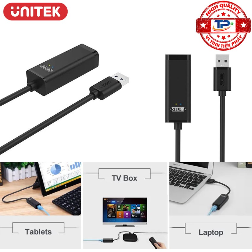 Đầu Chuyển USB ra sang cổng LAN Ethernet Unitek Y-1468 usb to LAN