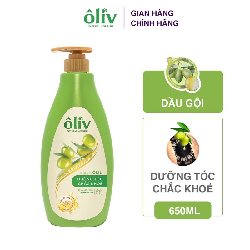Dầu Gội Dưỡng Tóc Chắc Khoẻ Ôliv Chai Vòi 650ml