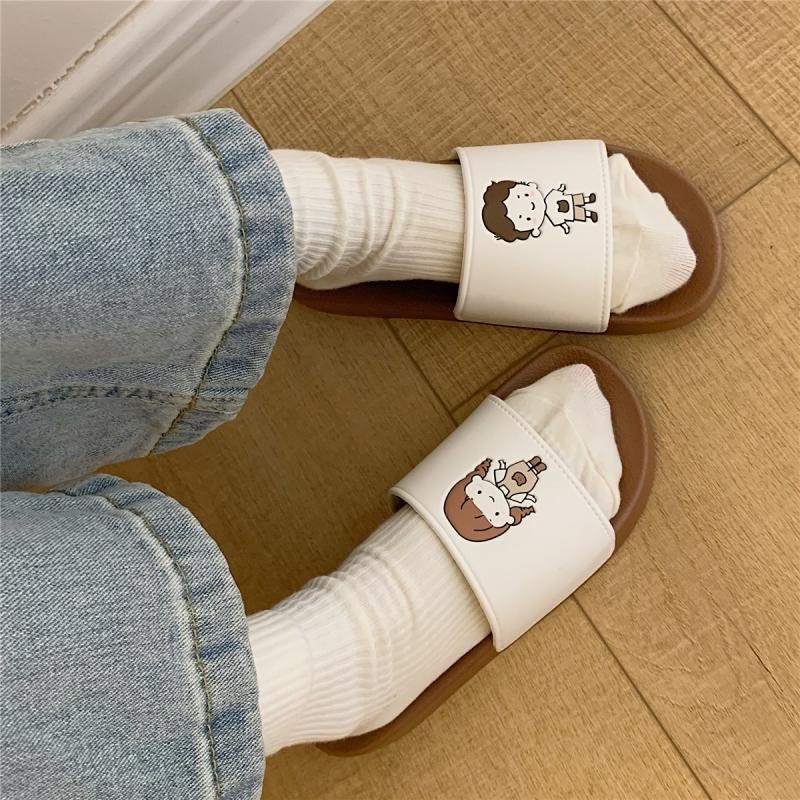 Dép dôi ullzang hình cặp đôi siêu cute