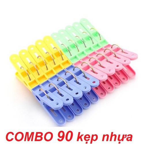 SET 3 VỈ kẹp nhựa đa năng tiện dụng- 90 CÁI