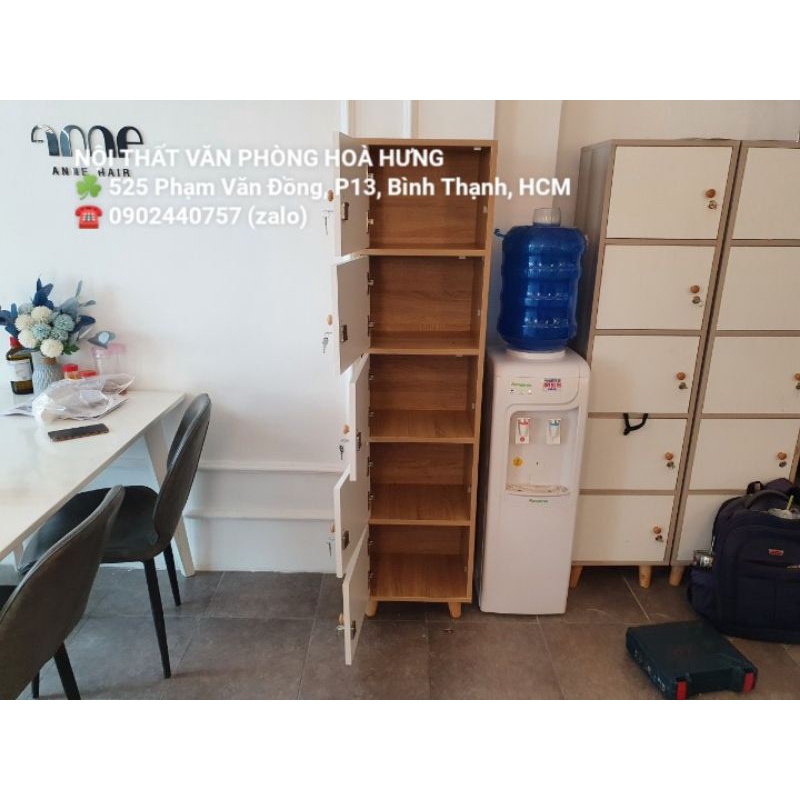 TỦ LOCKER MINI 5 CÁNH VÀNG TRẮNG, FREE SHIP