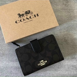 Ví medium corner zip wallet C.@.a.chi brown canvas