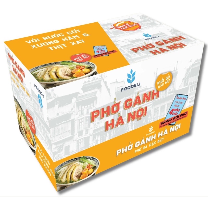 Phở Gánh Hà Nội ăn liền - Phở Bò/Gà Đặc Biệt (Thùng 24x75Gr). | BigBuy360 - bigbuy360.vn