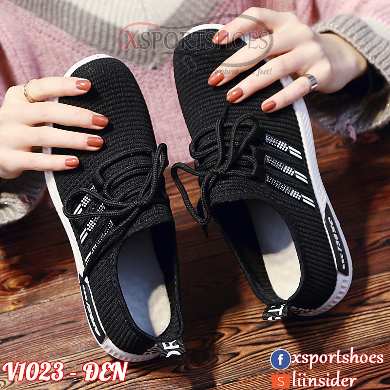 [THANH LÝ] Giày thể thao nữ 3 vạch seo TSEXO - Giày sneaker thời trang vải thoáng khí giá rẻ V1023