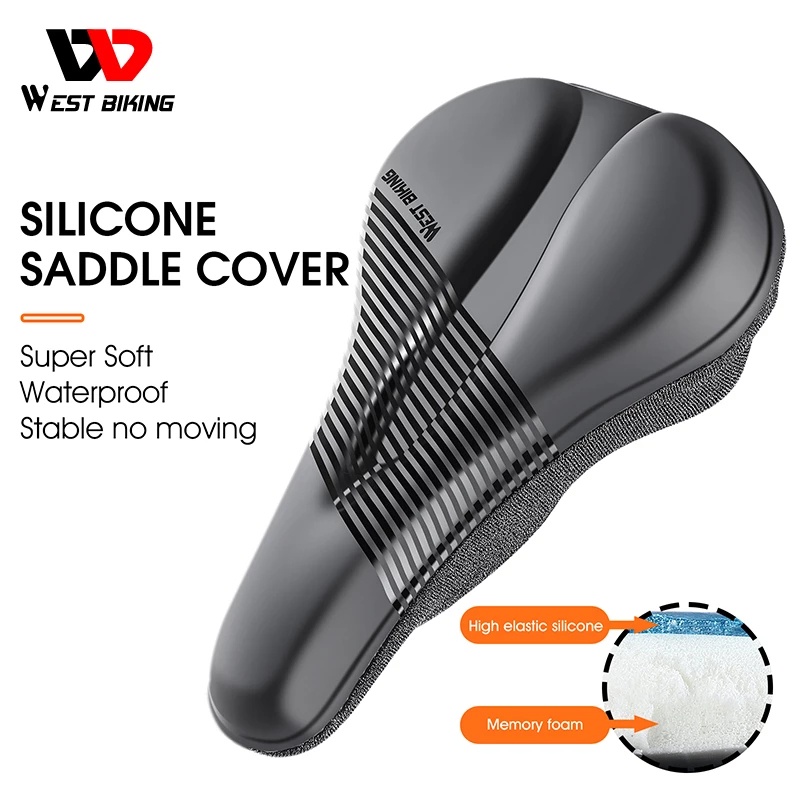 [Fulfilled by Shopee]Vỏ bọc yên xe đạp leo núi WEST BIKING bằng da PU + gel silicone mềm chống trượt khôn