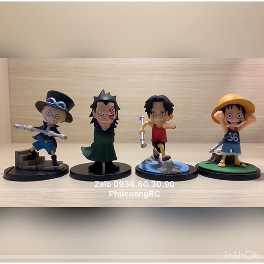 Mô hình nhân vật One Piece Bộ 4 Luffy Ace Dragon Sabo