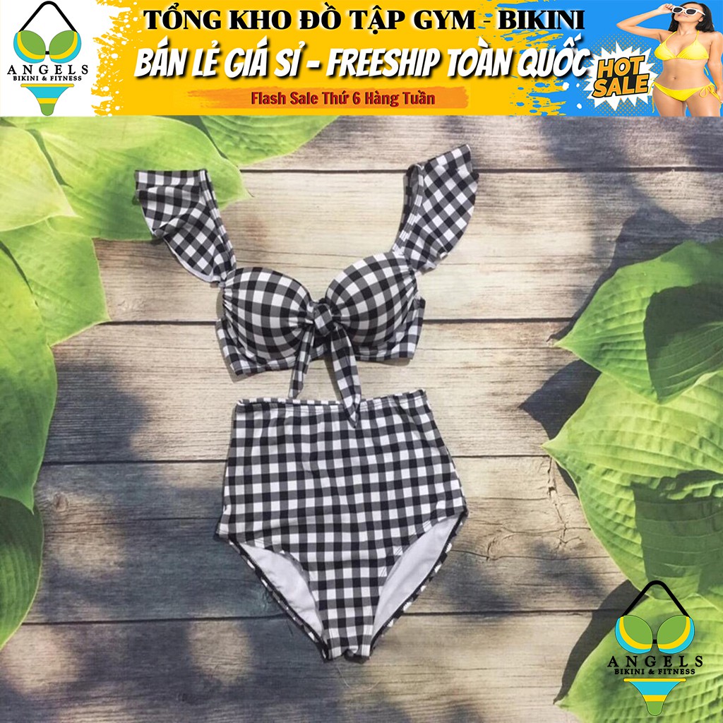 Bikini Bộ Đồ Bơi Hai Mảnh Cánh Tiên Quần Cạp Cao Freesize BHV025 [ Giá Sỉ ] | BigBuy360 - bigbuy360.vn