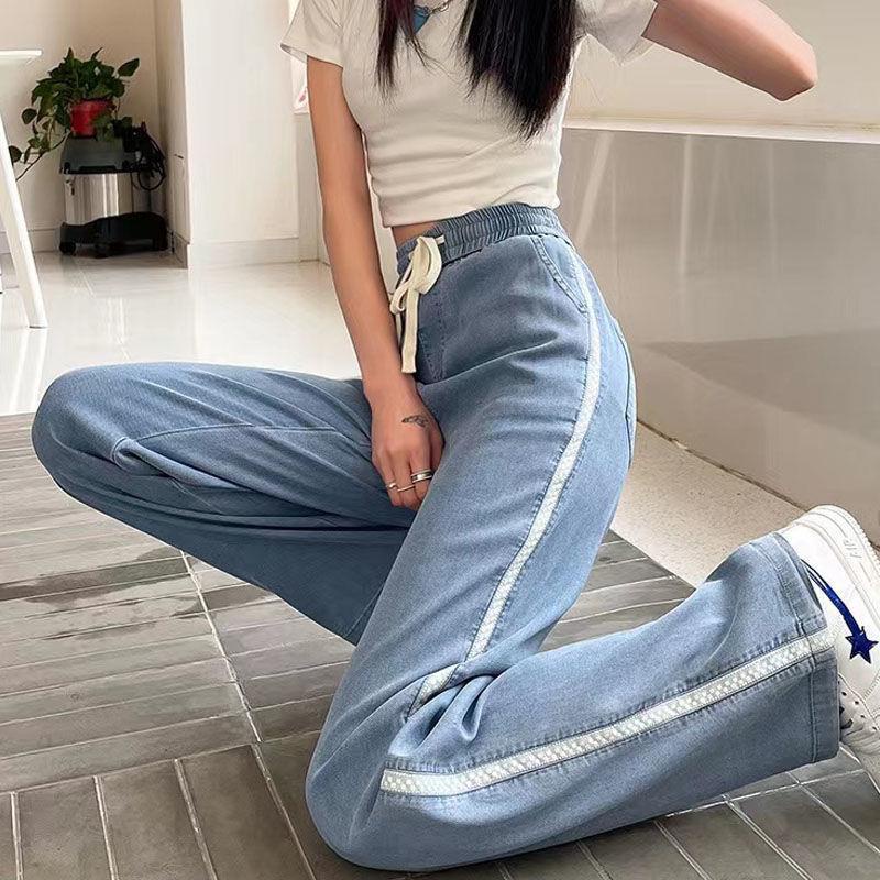 Quần denim Ống Rộng Thời Trang Dành Cho Nữ