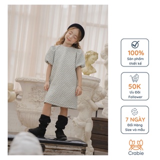Váy thiết kế bé gái CRABIE suông tay bồng dự tiệc xinh xắn - Jasmine Dress - Xanh Mint