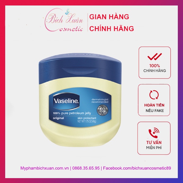 Sáp dưỡng ẩm Vaseline 49g Mỹ đa năng vừa là son dưỡng vaseline, dưỡng thể vaselin, kem dưỡng mặt