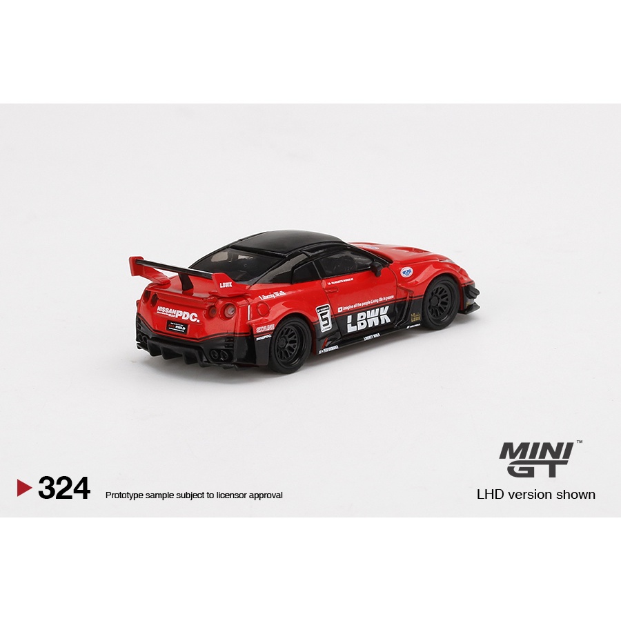 Xe mô hình MINI GT No.324 LB-Silhouette WORKS GT NISSAN 35GT-RR Ver.1 Red/Black 1:64