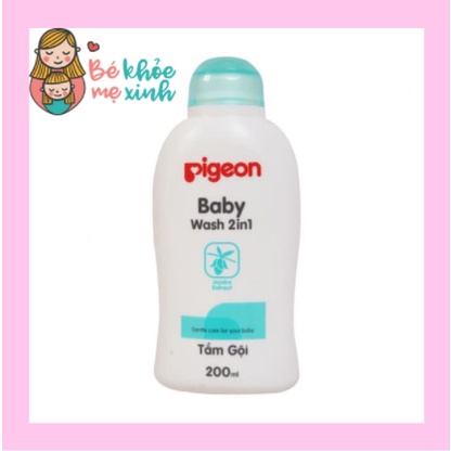 [2 IN 1] Sữa Tắm Gội Dịu Nhẹ Pigeon Jojoba Cho Bé 200ML