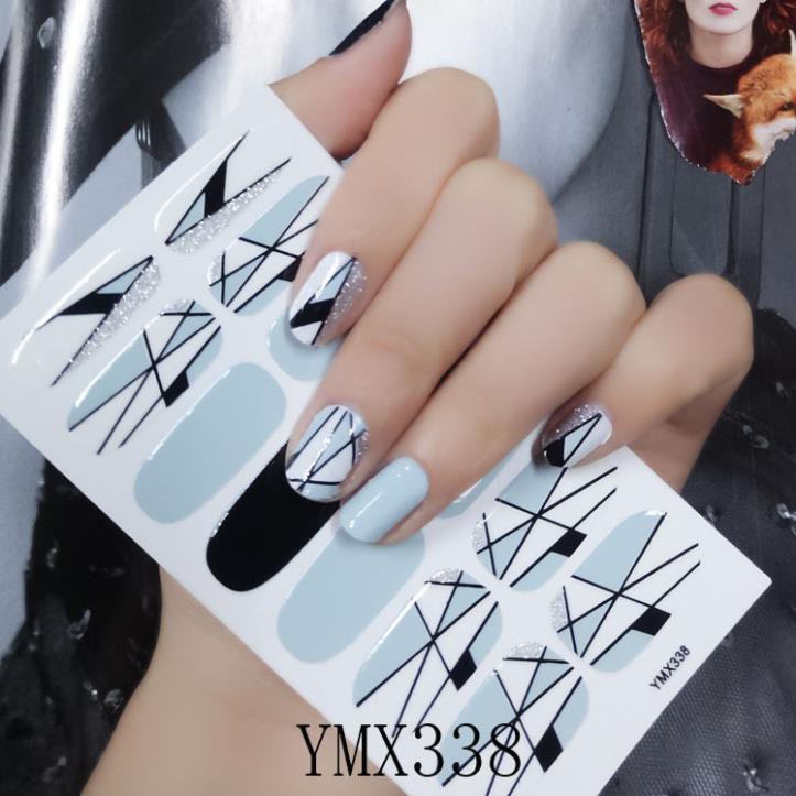 Dán nail sticker dán móng tay gồm 14 móng không thấm nước độ đàn hồi cao 342