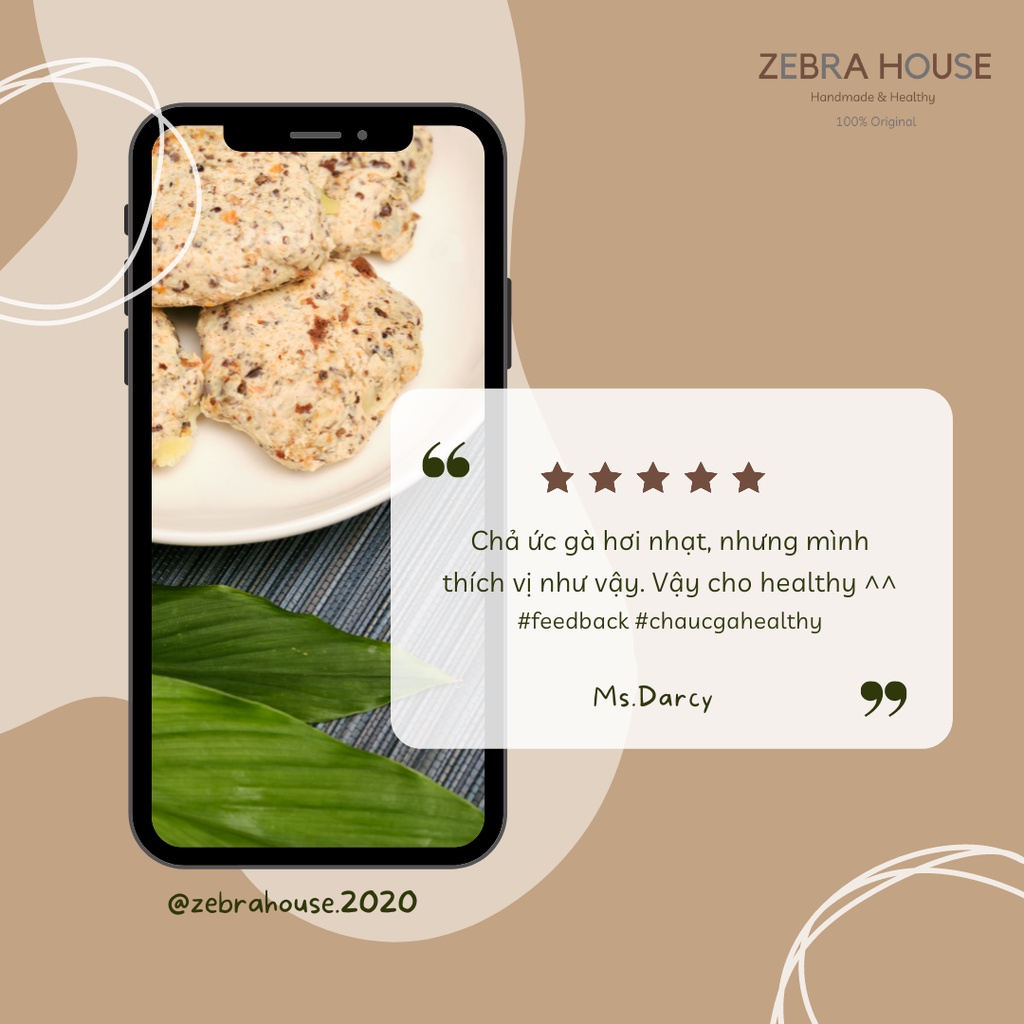 Chả Ức Gà Rau Củ Eat Clean Túi 500gr