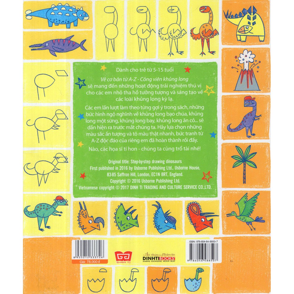 Sách - Step By Step Drawing - Vẽ Cơ Bản Từ A-Z - Công Viên Khủng Long | BigBuy360 - bigbuy360.vn