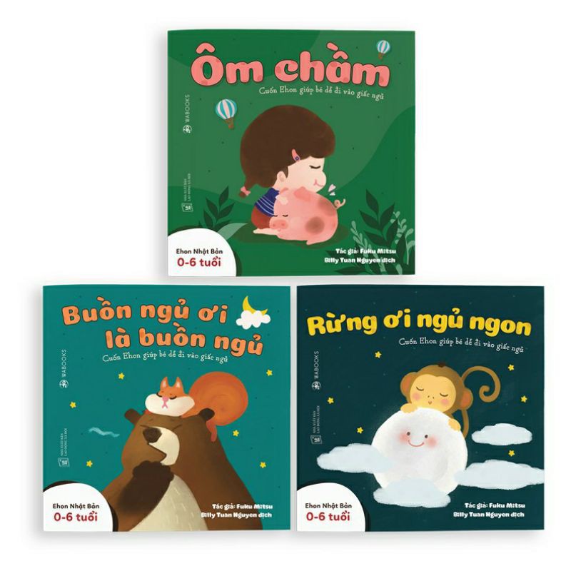 Sách Ehon - Combo 3 quyển Buồn ngủ ơi là buồn ngủ - Dành cho trẻ từ 0 - 6 tuổi