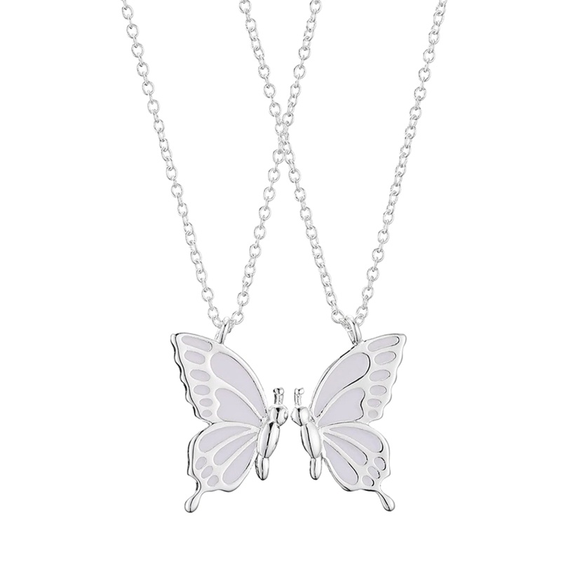 Set 2 Vòng cổ Mặt Hình Bướm Phù Hợp Cho Tiệc Cưới / Bạn Thân