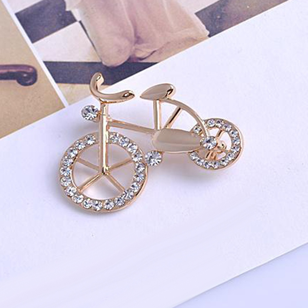 Trâm Cài Áo Hình Chiếc Xe Đạp Đính Đá Bằng Hợp Kim Thời Trang