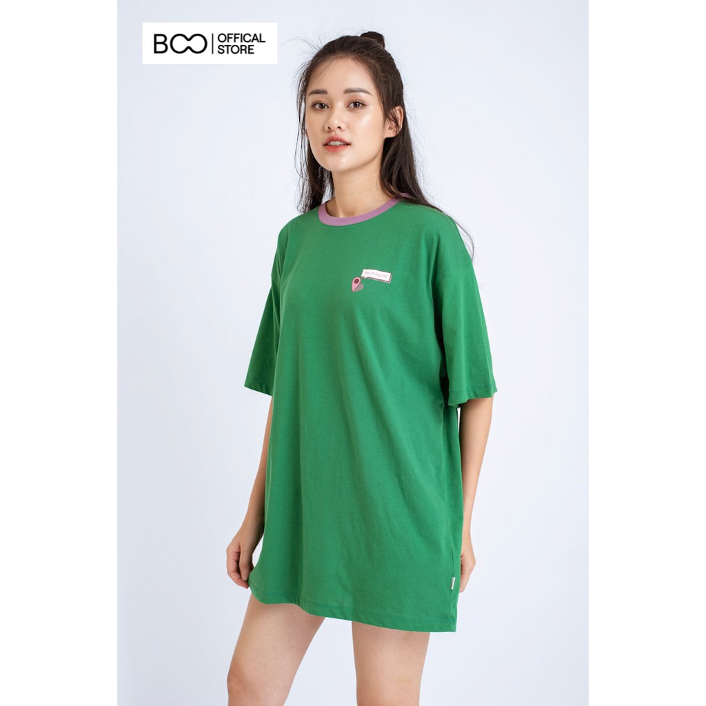 Áo Thun Tay Lỡ Nữ BOO Dáng Rộng 100%Cotton Cao Cấp Nhiều Màu Cá Tính In Hình &quot; Đau Ở Đây Này&quot;
