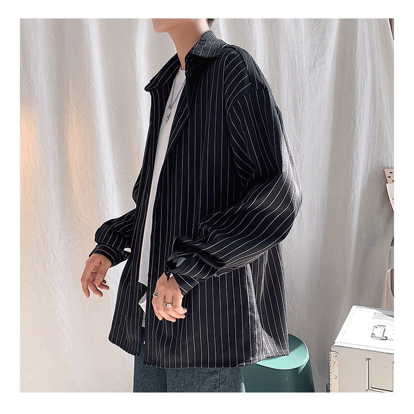 ÁO SƠ MI NAM KẺ SỌC PHONG CÁCH HÀN QUỐC