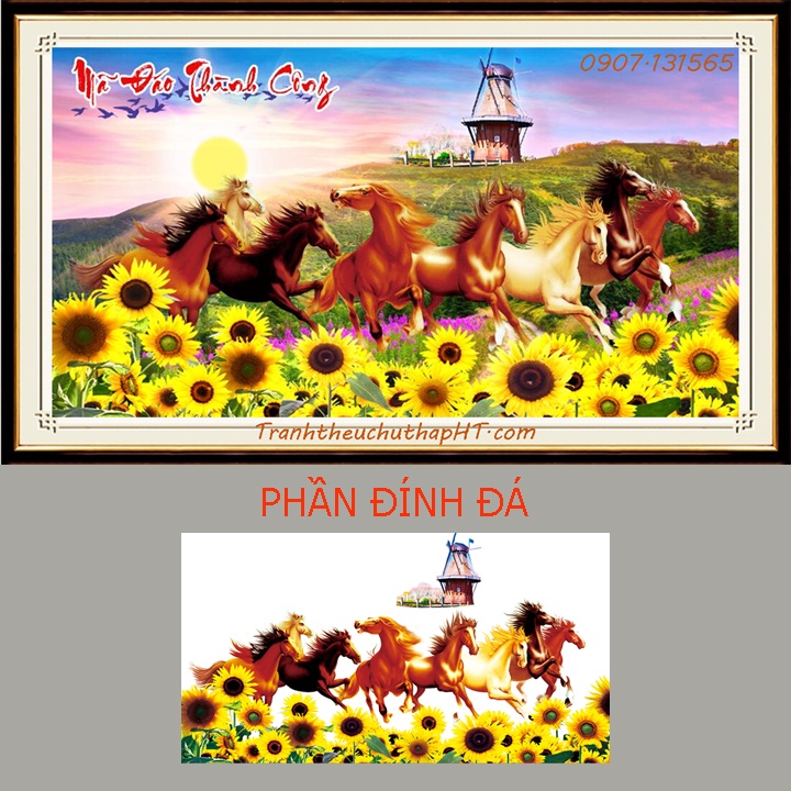 Tranh đính đá Mã đáo thành công VS424, VS425 - tự đính