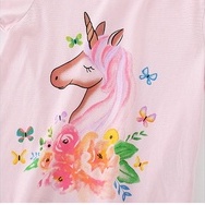 Mã 210475 áo thun dài tay họa tiết pony, kì lân xinh đẹp cho bé gái