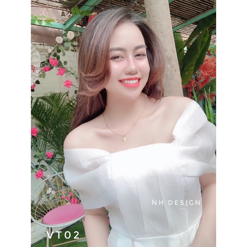 [ VT02 ] VÁY TRẮNG TK CÚP NGỰC