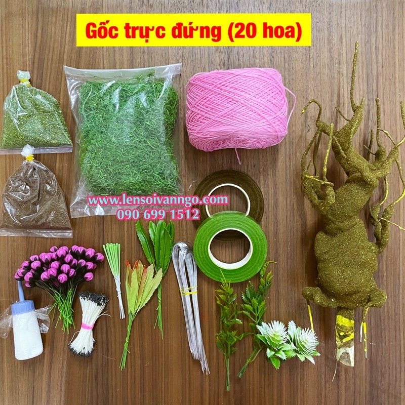 Set nguyên liệu làm hoa mai / hoa đào