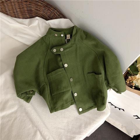 Áo Khoác Cotton Tay Cánh Dơi Màu Trơn Thời Trang Xuân Thu Hàn Quốc Mới 2022 Cho Bé