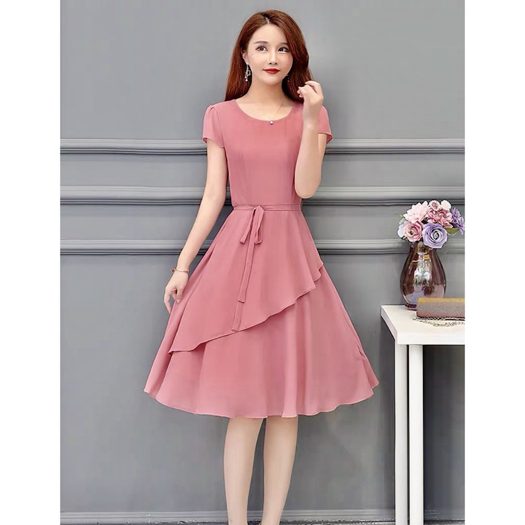 ĐẦM HỒNG NHẸ NHÀNG SANG TRỌNG ĐỦ SIZE 30 ĐẾN 72KG - 75600 | BigBuy360 - bigbuy360.vn