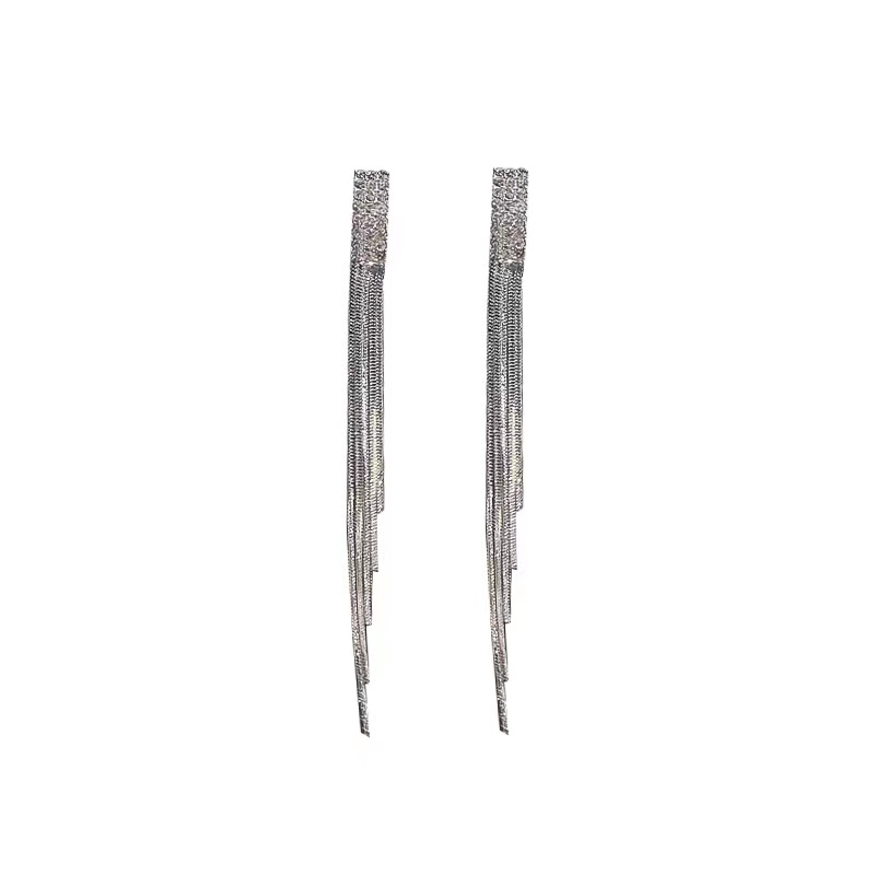 Đôi Khuyên Tai Tua Rua Đính Đá Thời Trang Cho Nữ