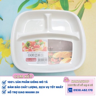 [Sỉ/Lẻ] Khay ăn dặm 3 ngăn cho bé Nakaya nội địa Nhật Bản